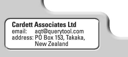 Cardett Associates Ltd, Email: aqt@cardett.co.nz, Address: Box 153, Takaka, Golden Bay, New Zealand 7172